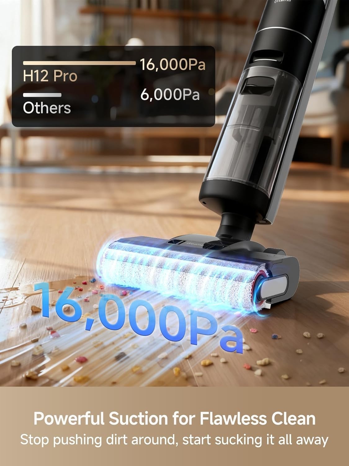 DREAME H12 PRO Vacuum Mop, Wet Dry Vacuum Cleaner for Hard Floor, Vacuum & Mop