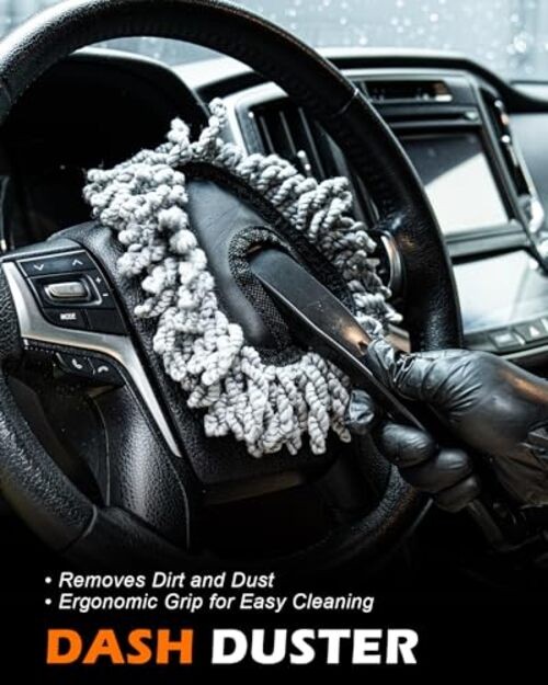 20Pcs Windshield Cleaner Tool – Car Interior Detailing Brush Kit with 200g