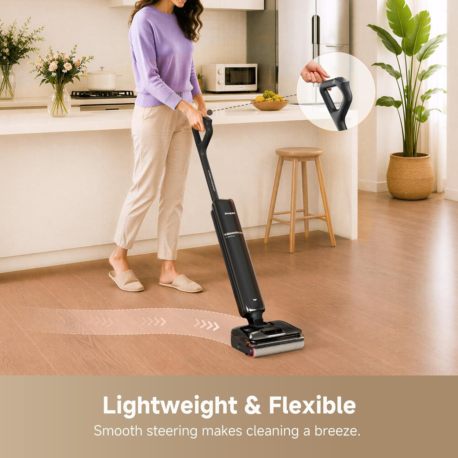 DREAME Aero Wet Dry Vacuum Cleaner, All-in-ONE Vacuum Mop for Wet & Dry Messes,