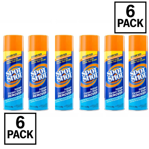 Lot of 6: Spot Shot Instant Carpet Stain Remover Aerosol, 21 oz. Cans