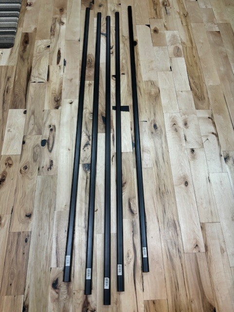 5 pieces – Oval Closet Wardrobe Rod Poles – Dark Bronze 6’ea – 72″ cut to length