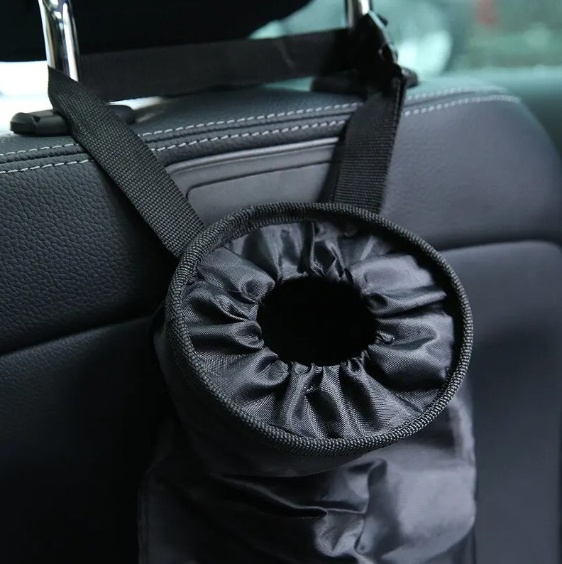 1 pc Car Seat Back Trash Bag Oxford Cloth Hanging Garbage Storage Organizer