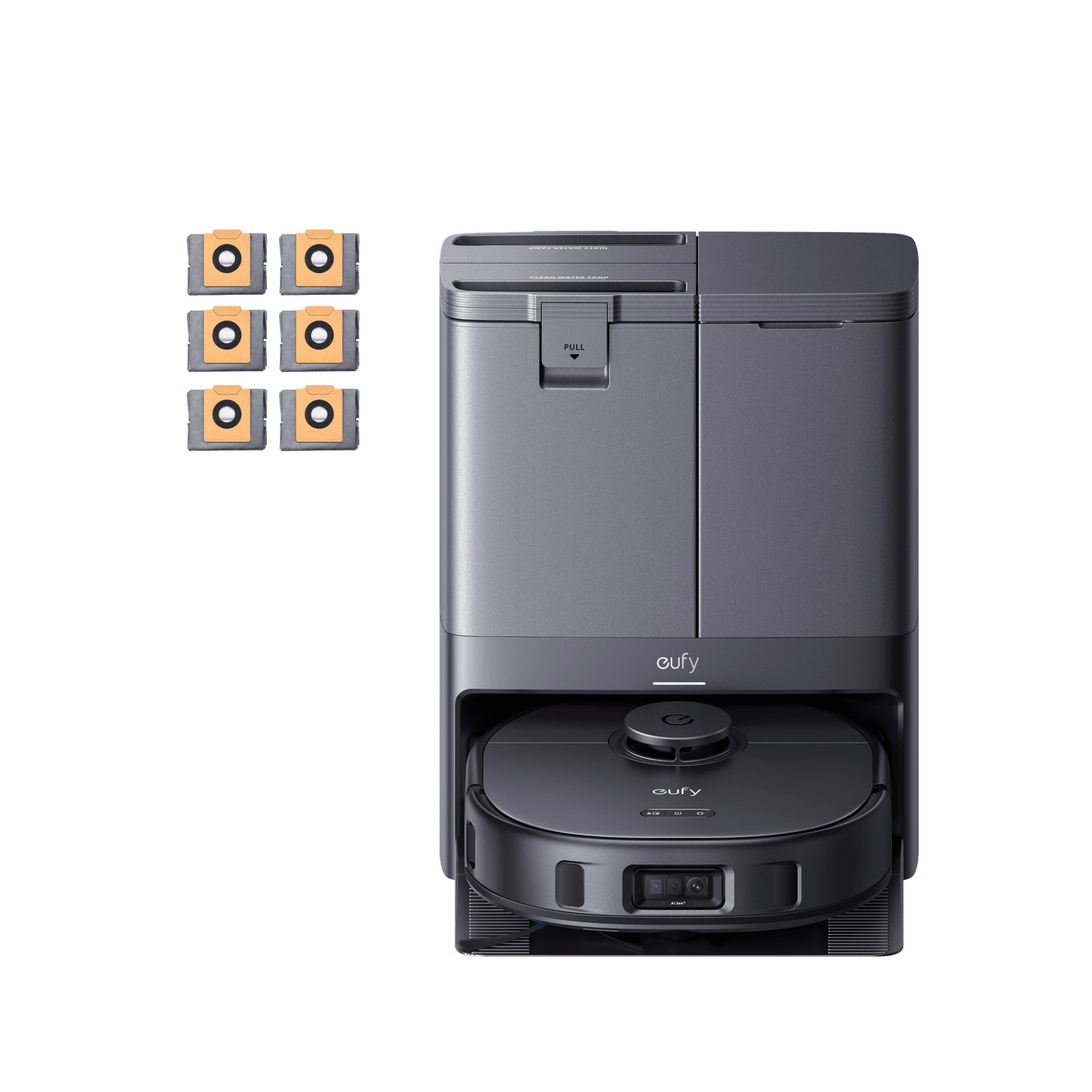 eufy RoboVac X10 Pro Omni 8000 Pa Powerful Suction with 6-Pack Dust Bag Set