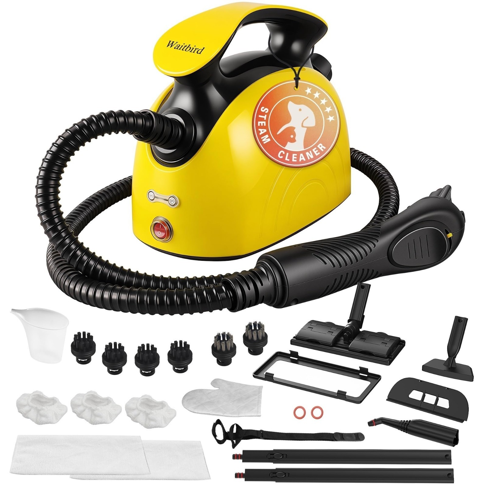 Waitbird Steam Cleaner,Multi-Purpose Steam cleaner | with 21 Accessories|248 F H