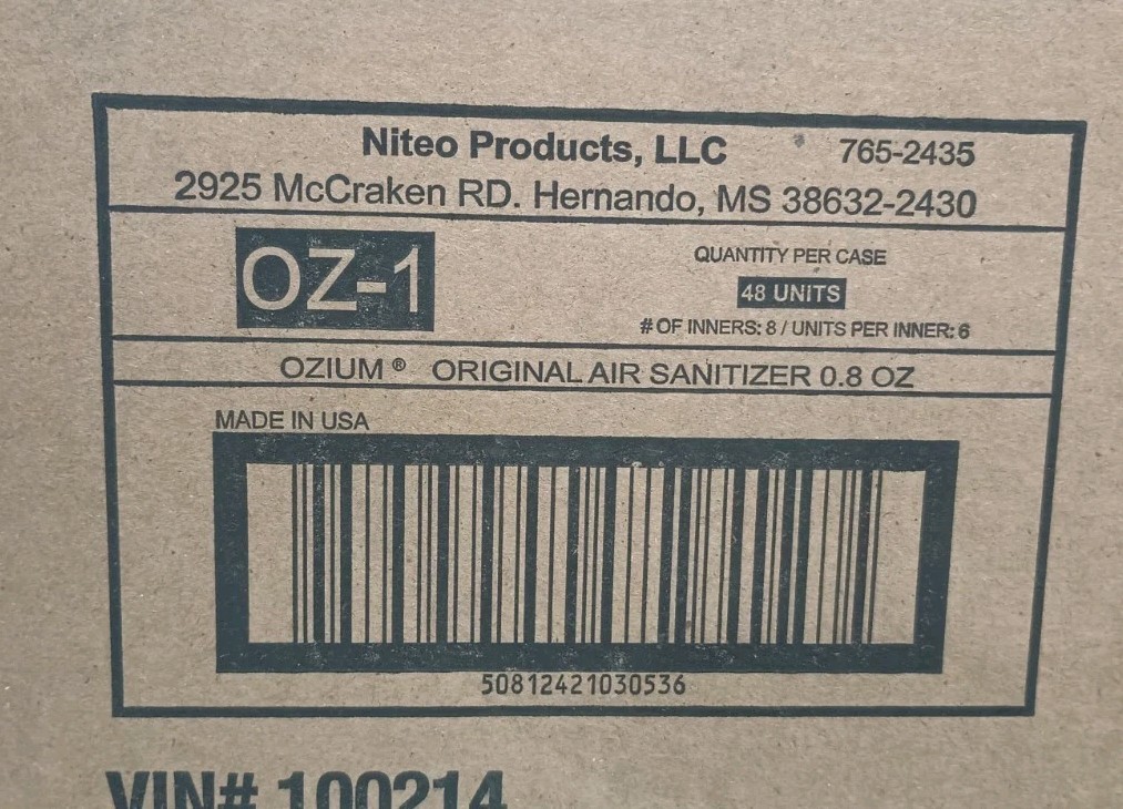 Lot Of 48 AIR SANITIZER OZIUM * Original * 0.8 oz Case Of 48 Made In USA