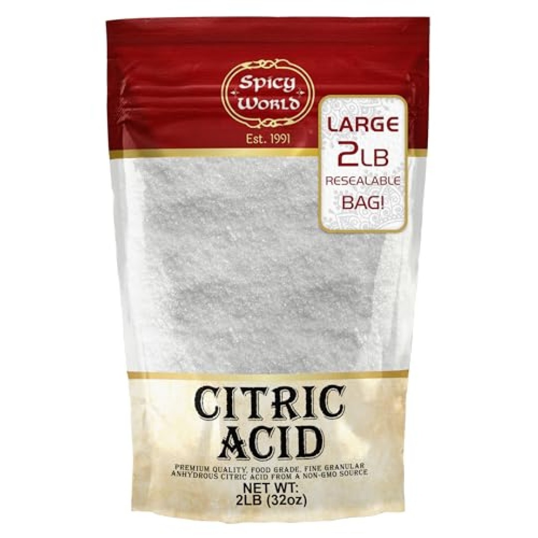 Citric Acid 2 LB Bag – 100% Pure, Food Grade & Non-GMO – Citric Acid Powder f…