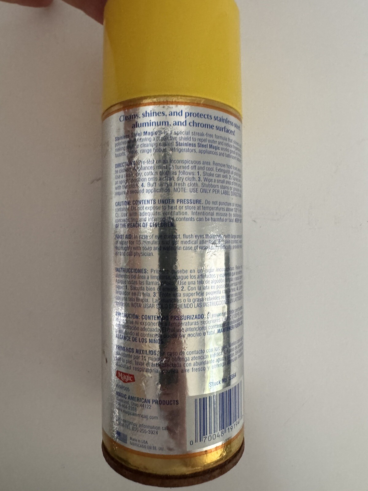 Vintage Magic Stainless Steel Magic Cleans & Shine Cleaning Spray FULL