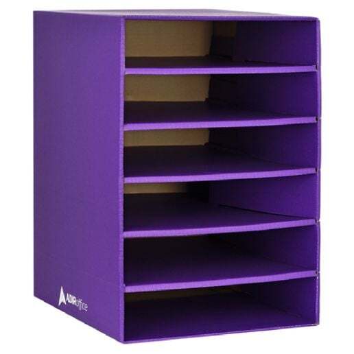 Alpine Industries ADI501-06-PUR Organizer 6 Shelf For Schools And Offices