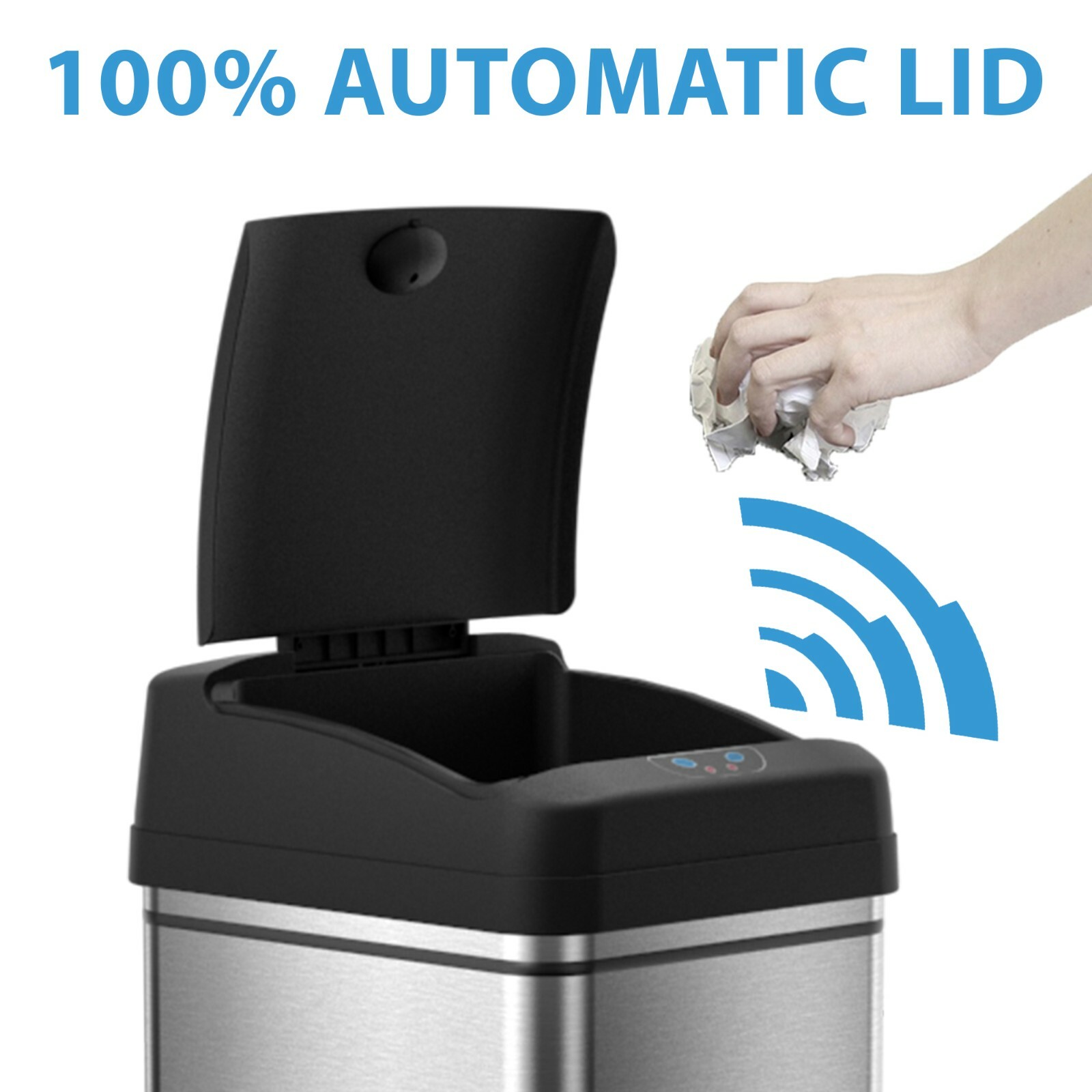 Multifunction 13 Gallon + 2 Gallon Sensor Trash Can Combo Home Office
