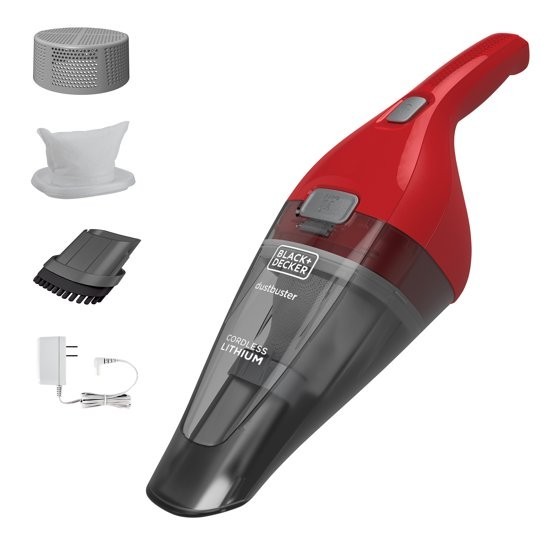 BLACK+DECKER HNVC115JB06 Cordless Handheld Vacuum Dustbuster Red