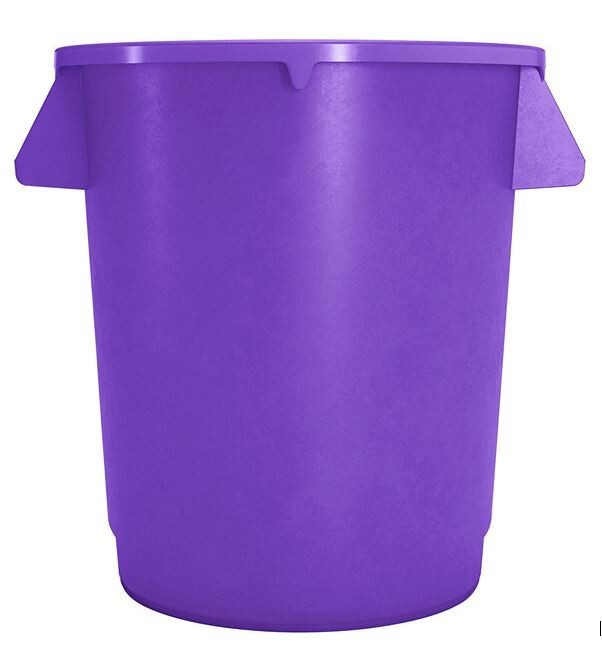 10 Gallon Commercial Trash Can – Food Grade, NSF Listed, Heavy Duty, 6-Purple