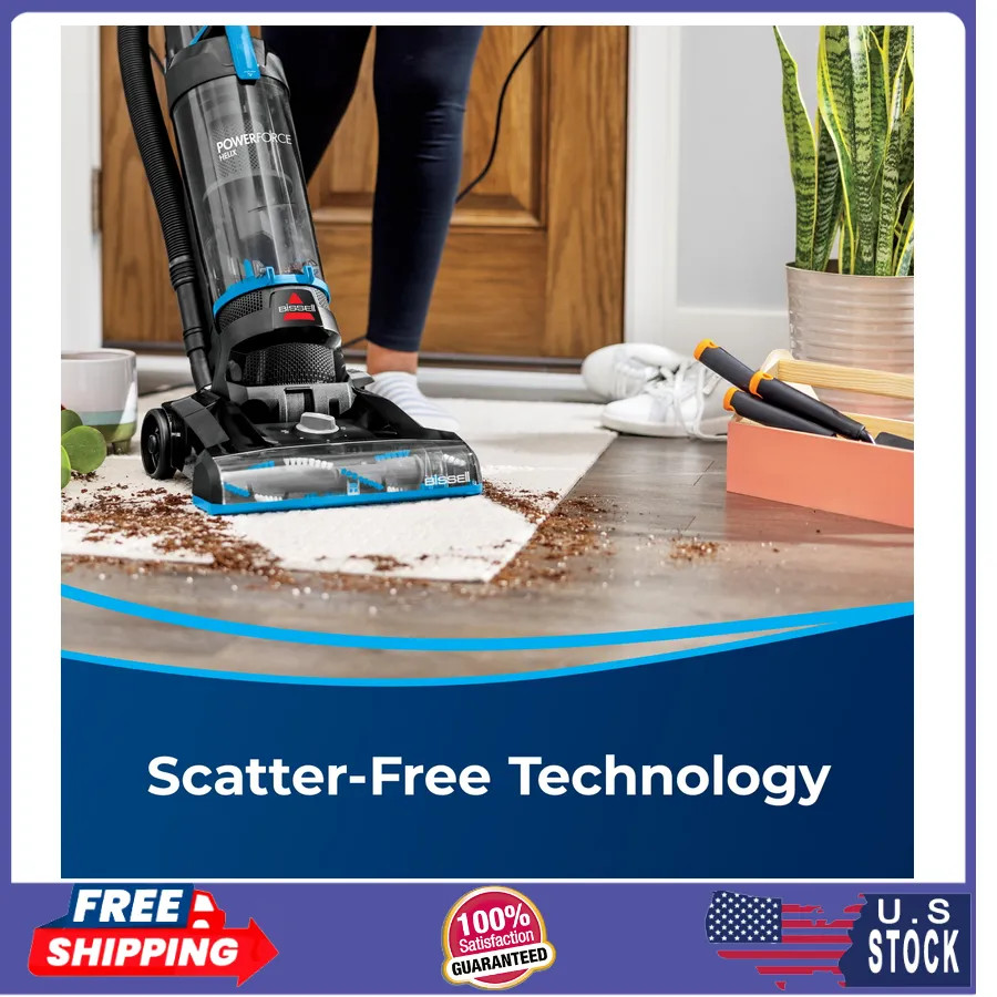 Bissell PowerForce Helix Bagless Upright Vacuum Pet Friendly Lightweight 3313