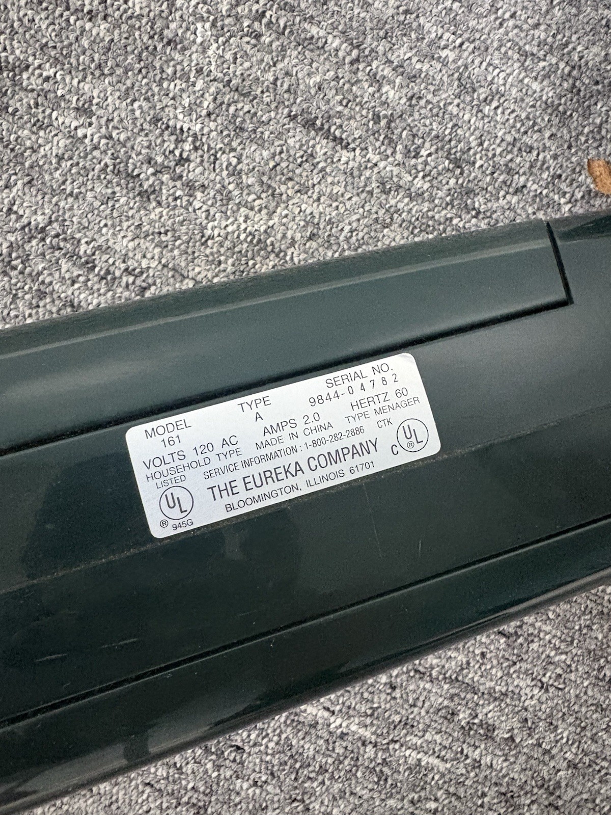 Eureka Super Broom Lightweight Vacuum Model 161