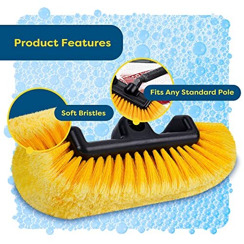 SCRUBIT 12″ Car Wash Brush with Soft Bristles for Car Truck Assorted Colors