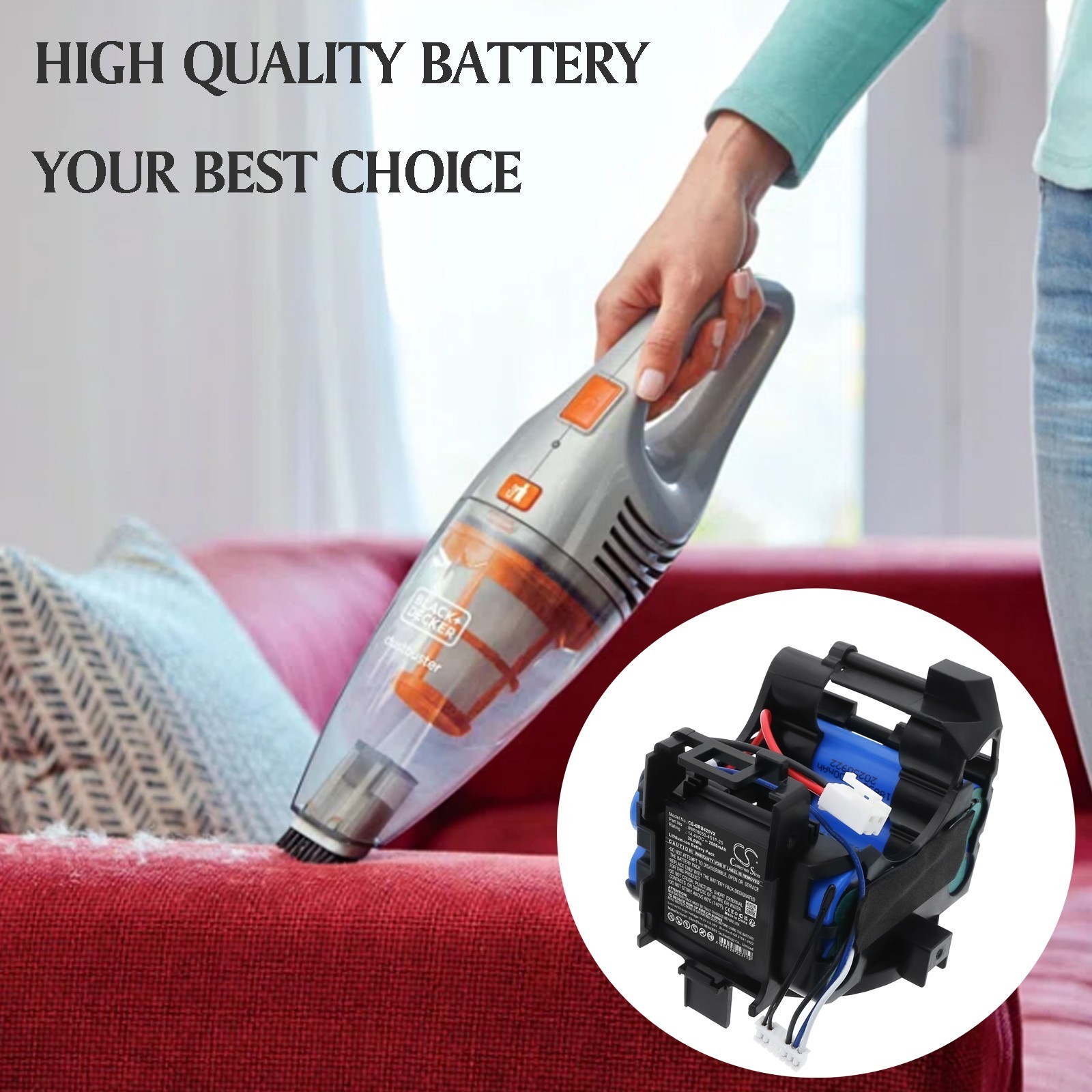 BATTERIE 2500mAh Type INR18650-4S1P-25 For Black+Decker HSVB42OJ