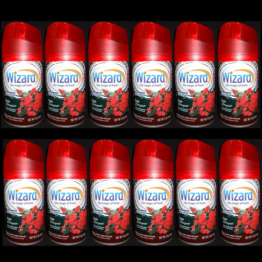 12 Wizard Automatic Spray Refills Rose Bouquet 5 oz (See Note)