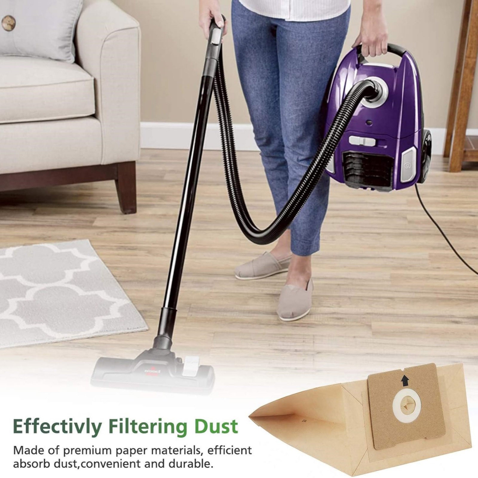 10* Vacuum Cleaner Dust Bags For Bissell ZING Vacuum Cleaner 2154, 2154A