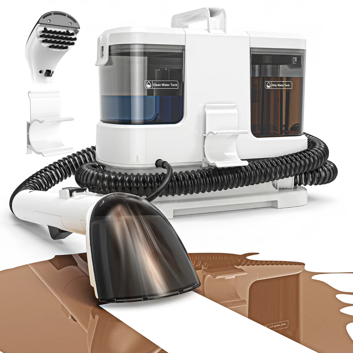 V2/16KPA Portable Carpet &Upholstery Cleaner Machine Deep Stain Remover For Home