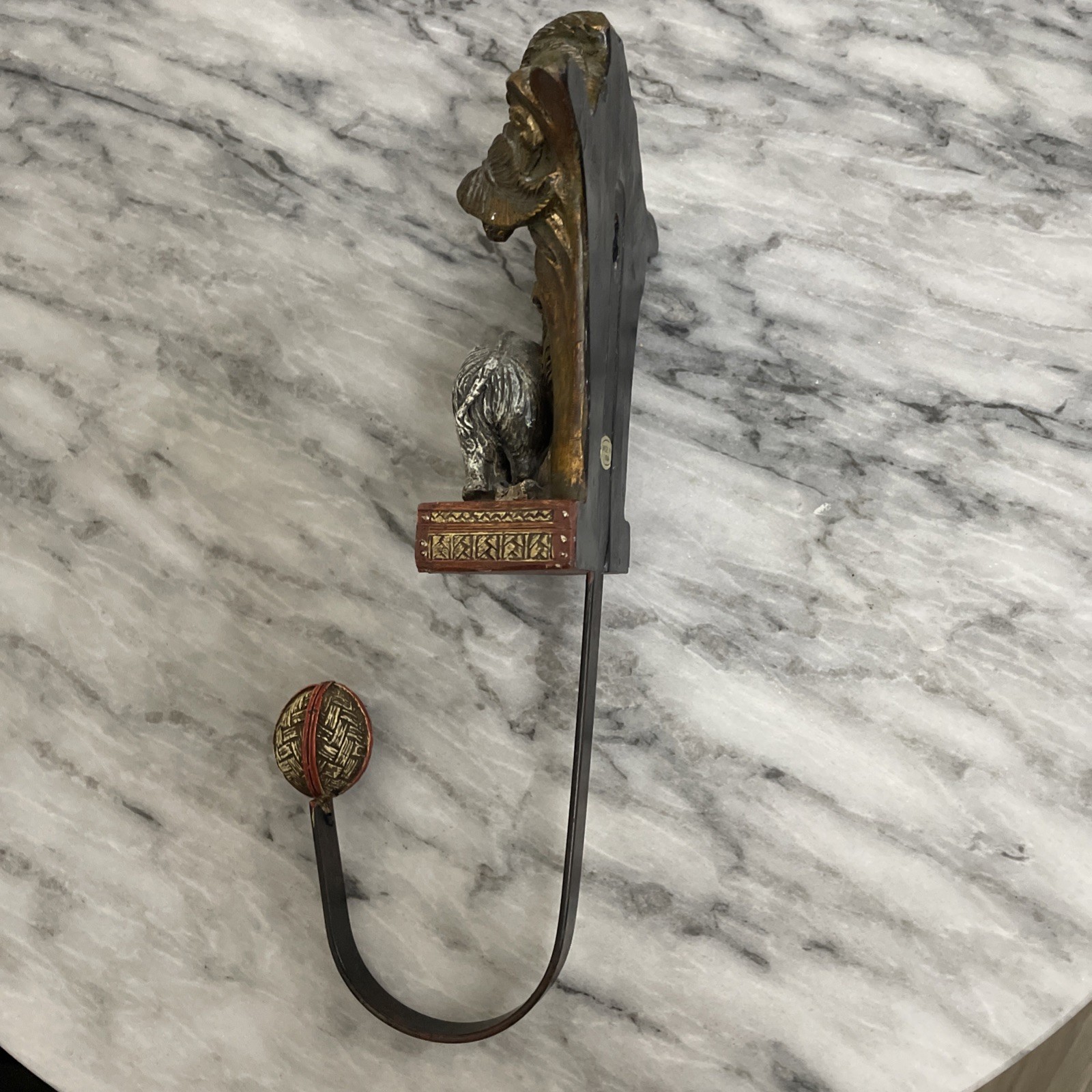 Orions Elephant Wall Hooks, Steamer Trunk, Gold-Tone, Antique, China 2002