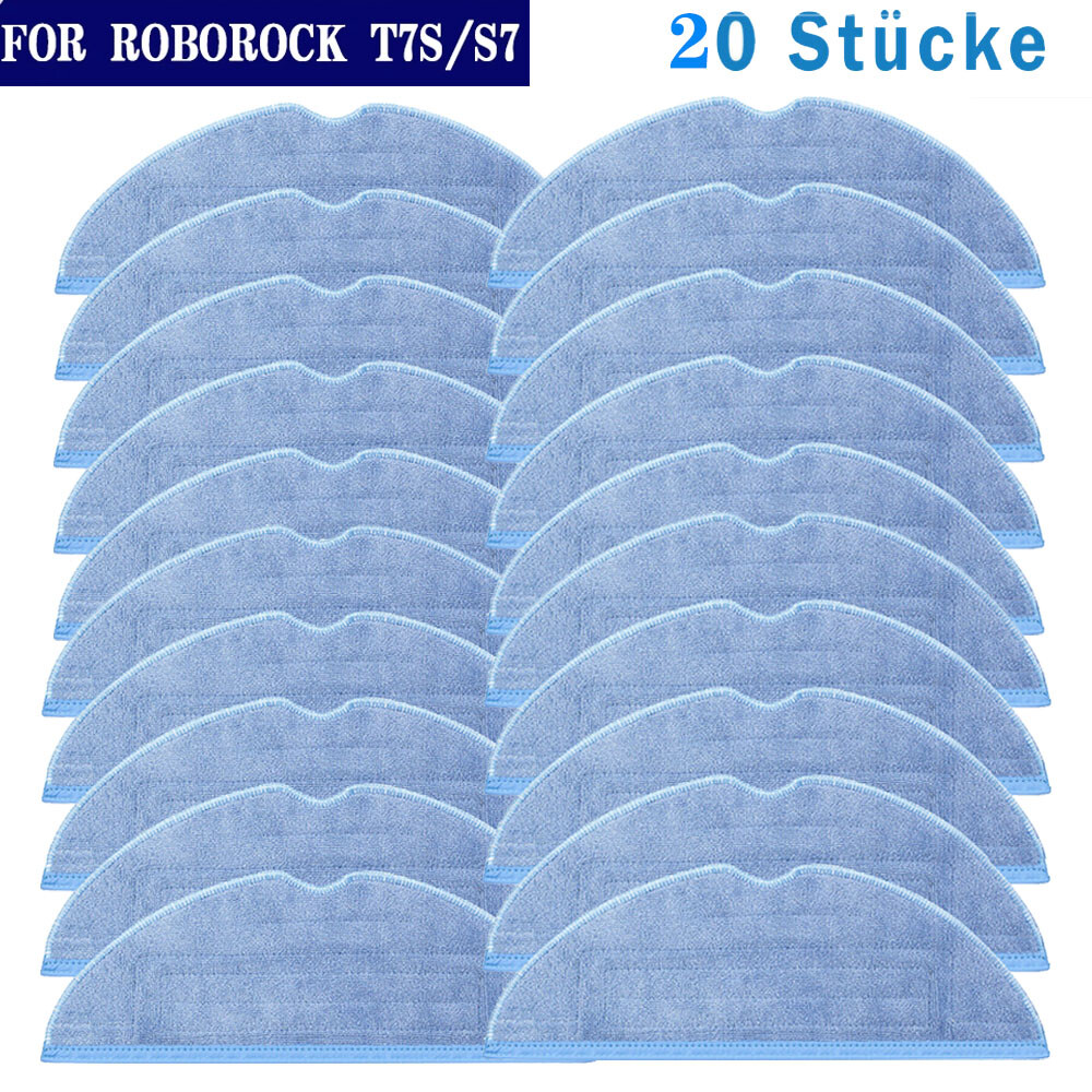 1-20PCS Cleaner Mop Cloth for Xiaomi Roborock T7 T7S Plus S7 S7+, S7 MaxV Ultra