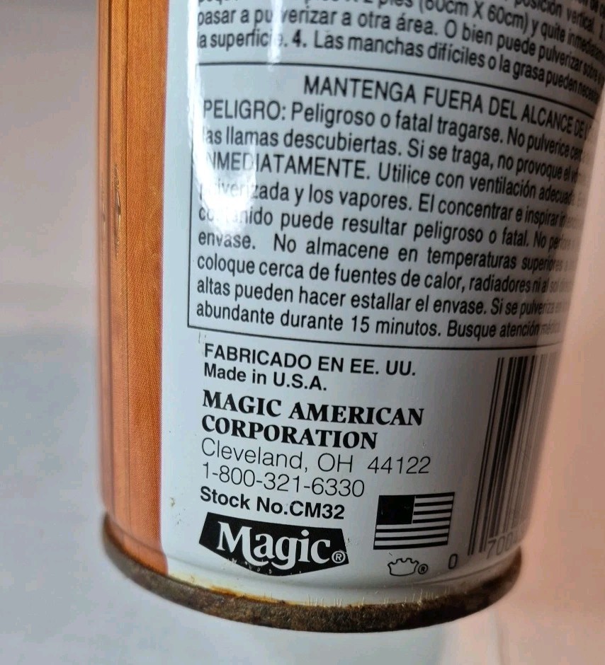 Vintage Original Cabinet Magic Cleaner 13 oz Aerosol Spray Can, 80% Full