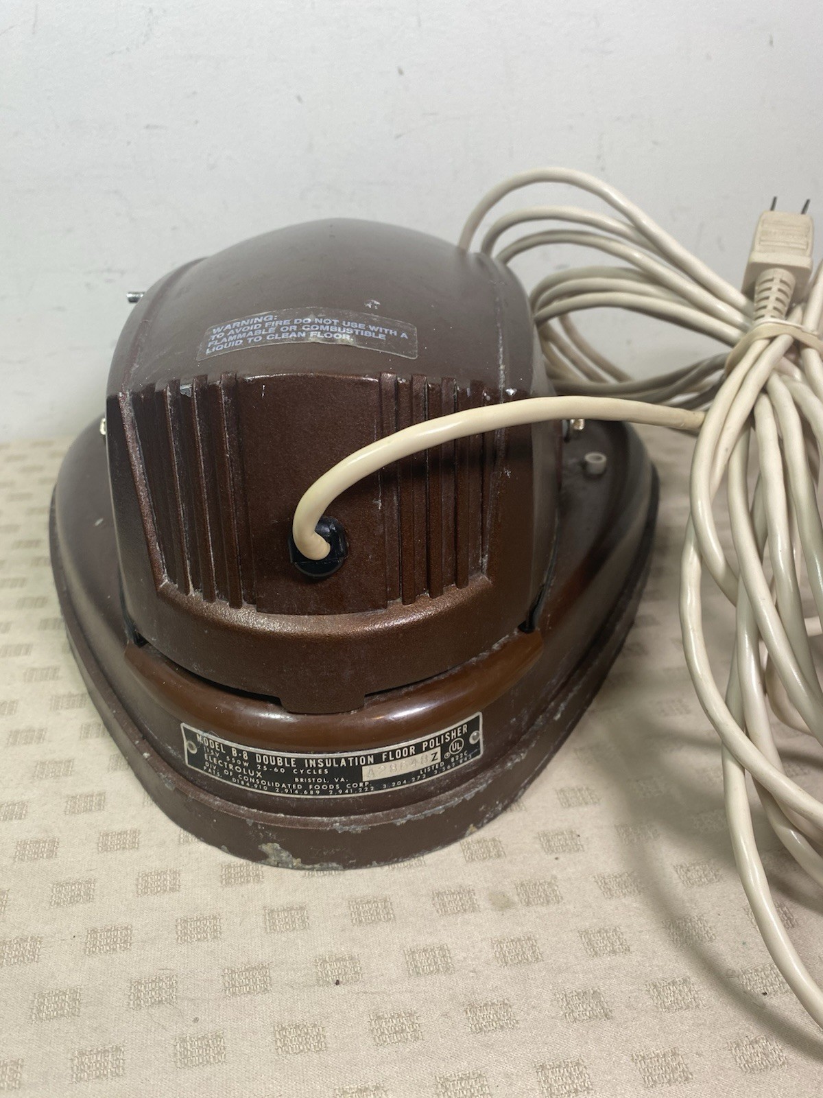 WORKS Electrolux Model B-8 Beautifier Carpet Cleaner Motor With Cord