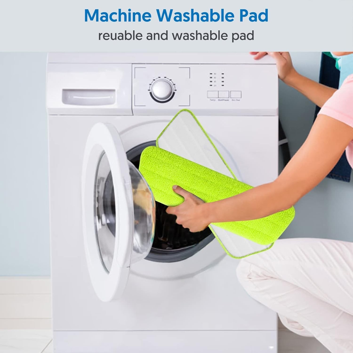 7 Pack Microfiber Mop Pads for Swiffer PowerMop Reusable Washable Refills