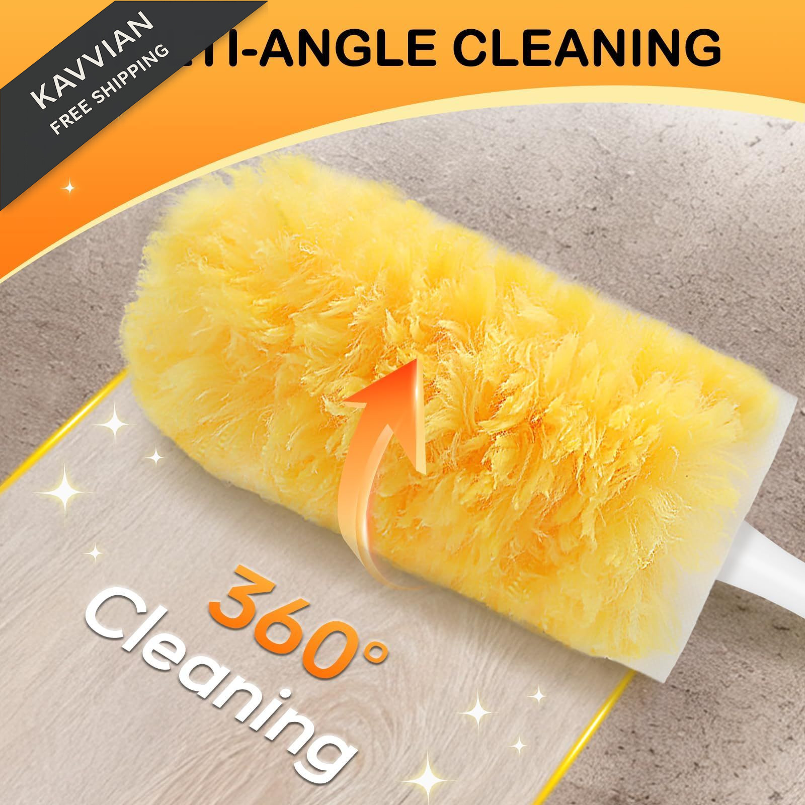 SetSail 30 Count Duster Refills for Swiffer with 1 Handle Orange