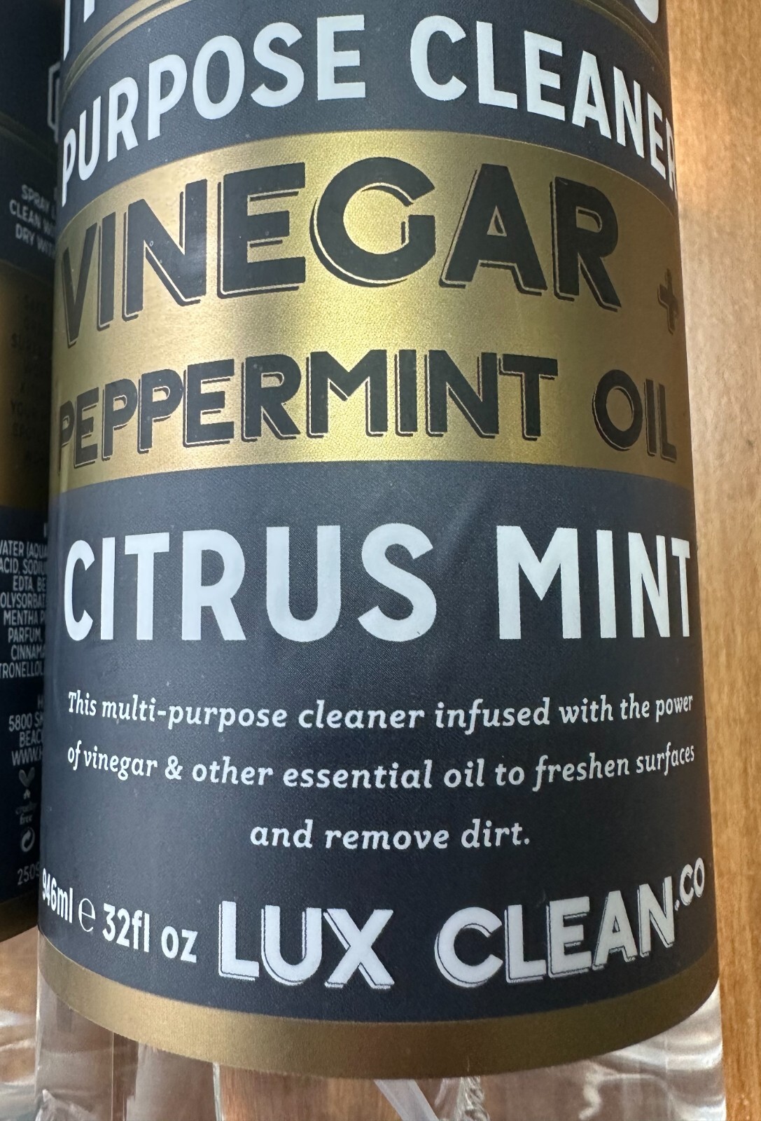 (2-Pk) LUX CLEAN ~VINEGAR + PEPPERMINT Kitchen MULTI PURPOSE CLEANER Citrus Mint