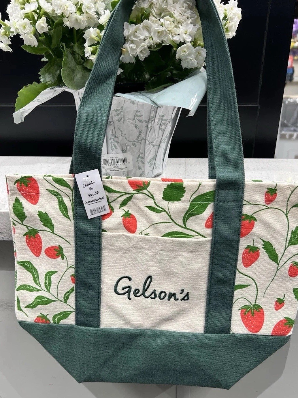 Gelson’s Market Mini Canvas Tote Bag Strawberry 2025 Limited Edition