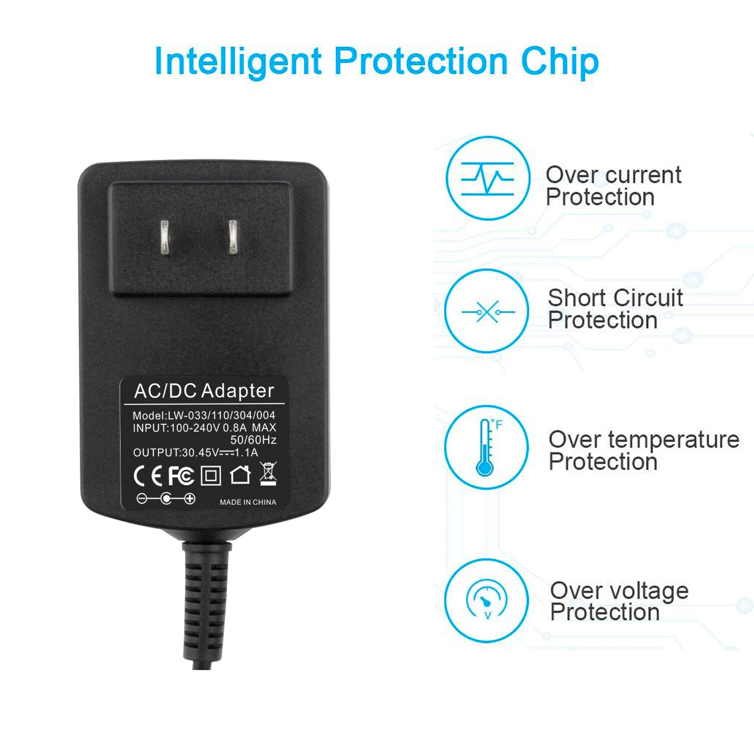 30.45V 1.1A AC Adapter Charger For Dyson Cyclone V10 V11 SV12 Power Supply Cord
