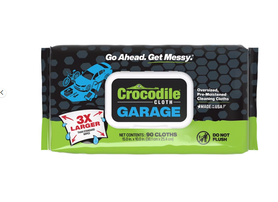 Crocodile Cloth Original Cleaning Wipes, Heavy-Duty Multi-Surface Hand & Tool