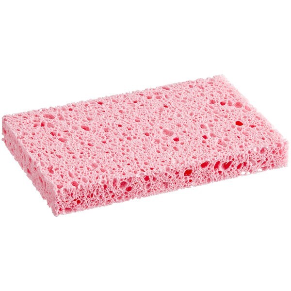 LAVEX SMALL PINK CELLULOSE SPONGE, 3.5″ x 6″ x 0.75″ (48 PADS PER BOX)