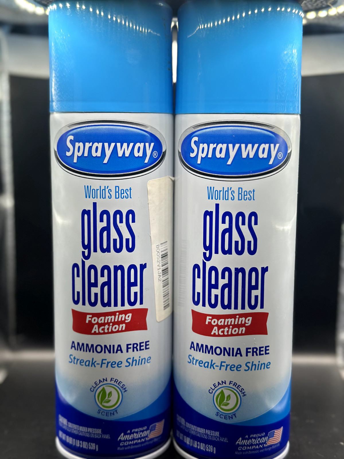 Sprayway Glass Cleaner Foaming Aerosol Spray, 19oz, Pack of 2