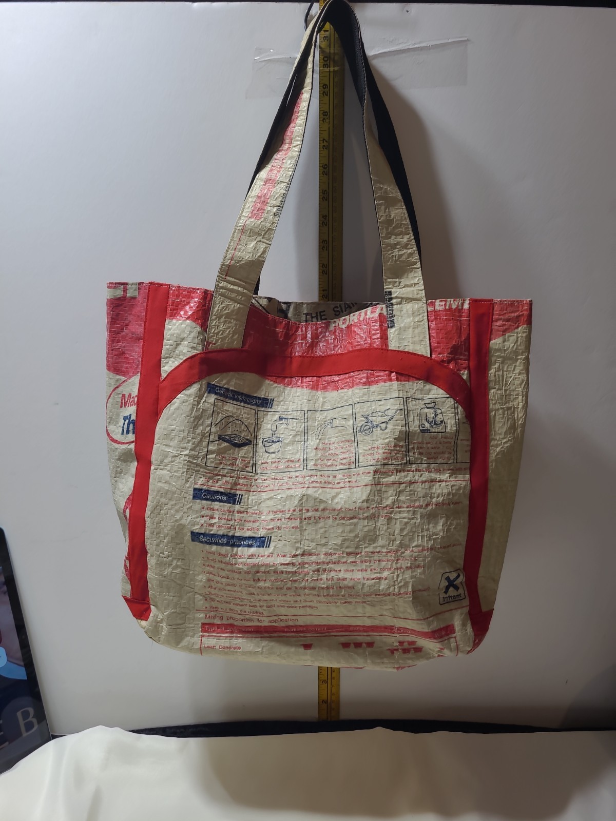 Fair Trade Cement Anchor Tote Handmade in Cambodia Handmade Recycled