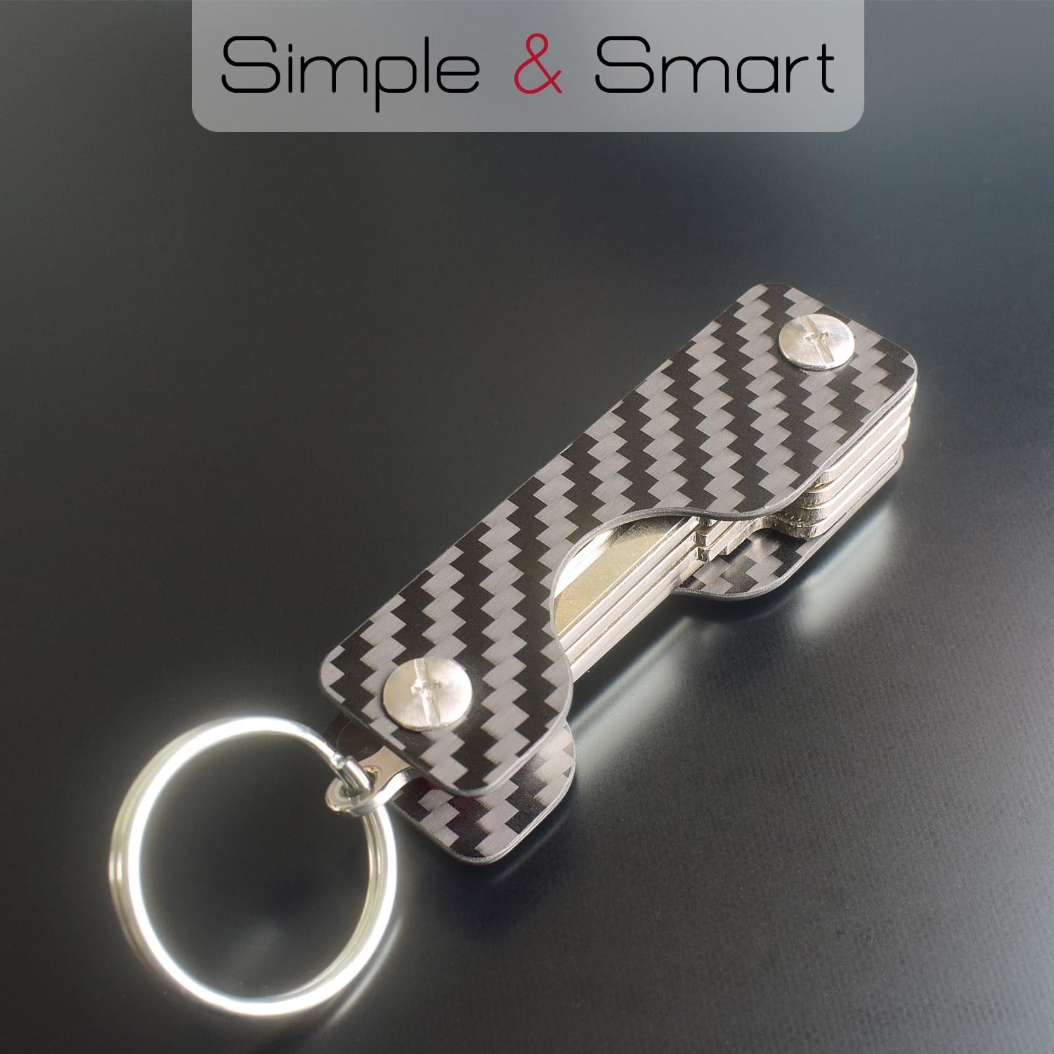 Leeuoe Carbon Fiber Key Organizer,Compact Key Holder,Minimalist Multikey Fold…