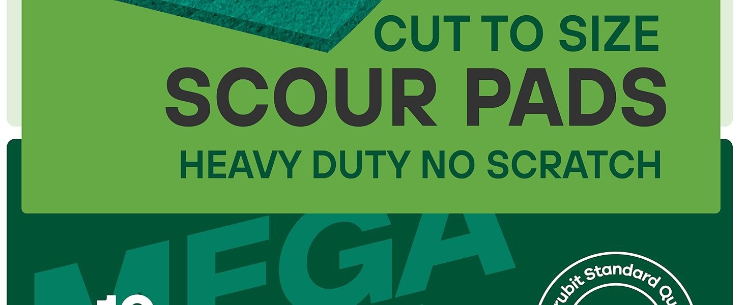 Scouring Pad Roll – 19 FT Green scrubbing Pads Roll – Non Scratch Dish Washing