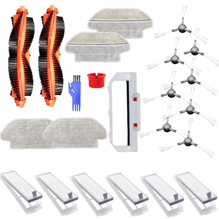 23pcs/Set Vacuum Roller Brush Rag Filters Cleaning Spare For Viomi V2 V-RVCLM21B