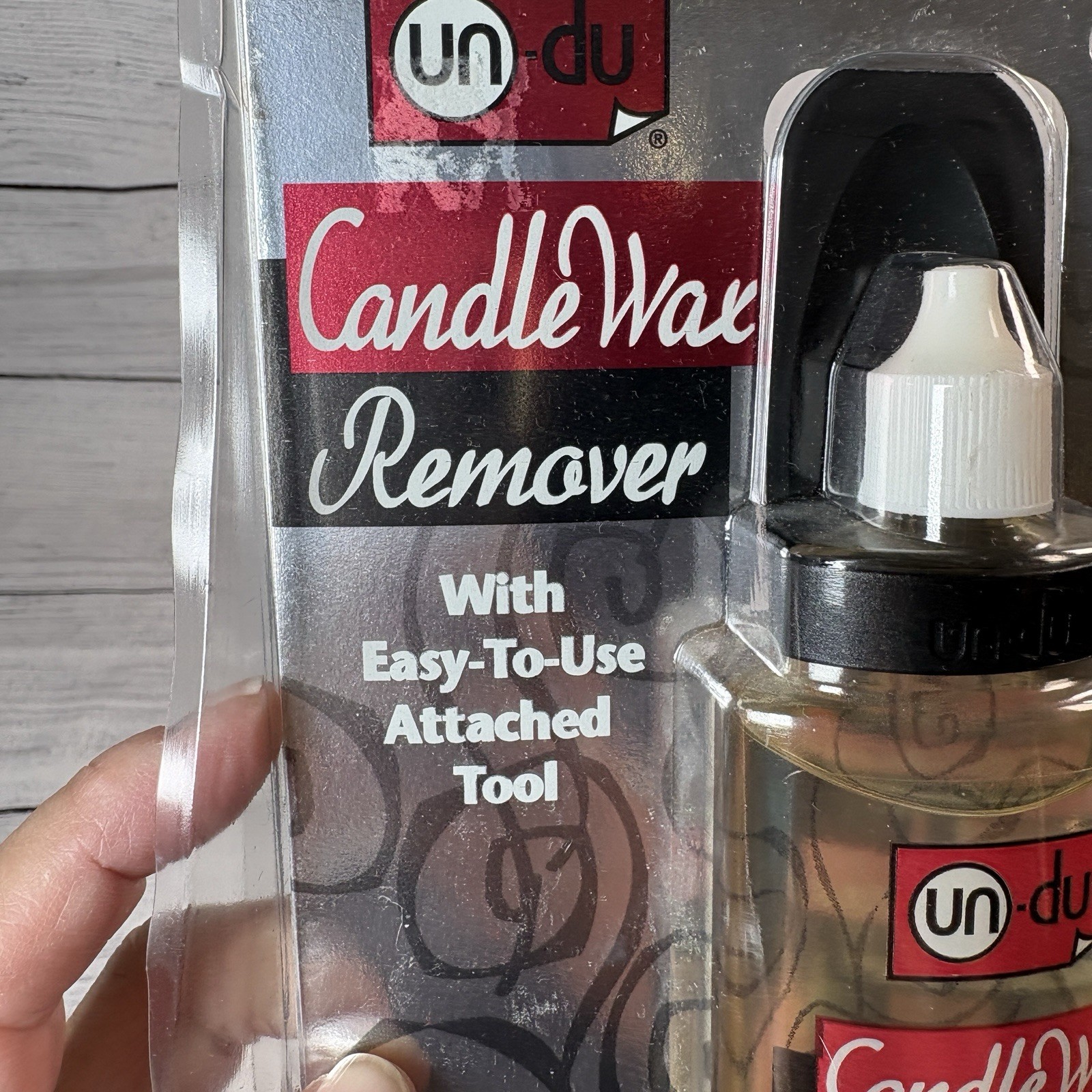 Un-Du Candle Wax Remover With easy to use attached Tool-New In Plastic