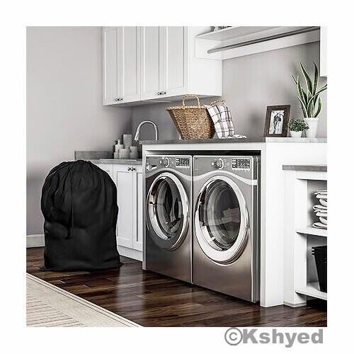 Large Laundry Bag Washable Heavy Duty Locking Drawstring Bag 29″X40″ (2 Pack)