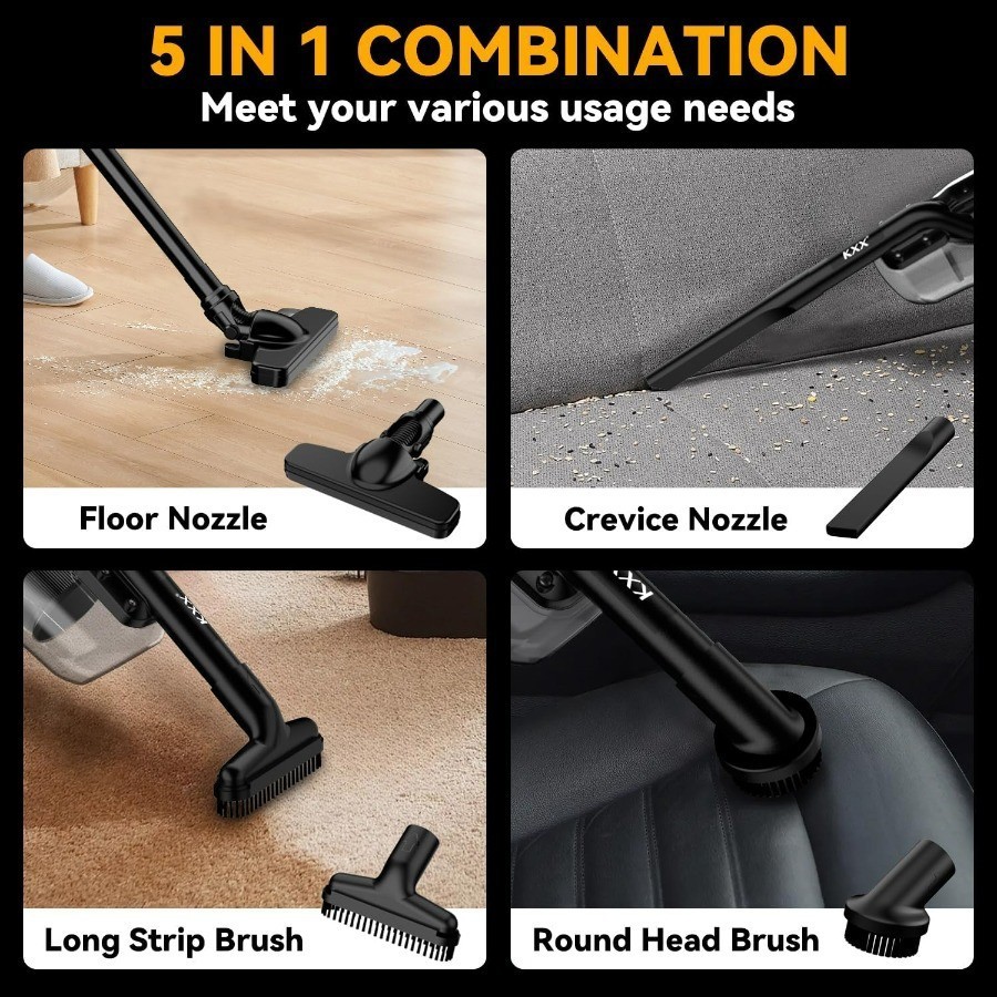 20V Cordless 5-in-1 Handheld Vacuum Cleaner – Powerful & Portable Cleaning Tool