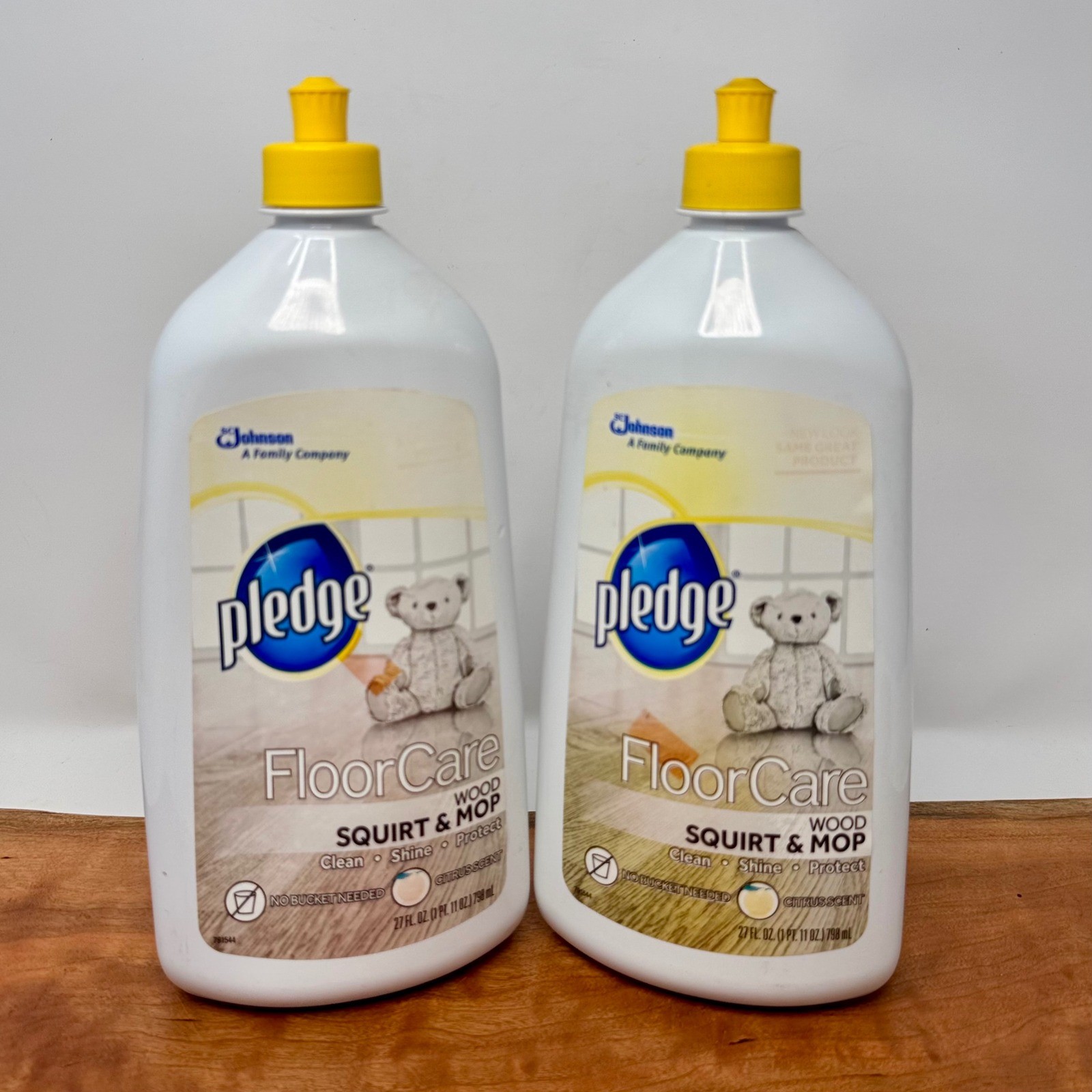 New Pledge FloorCare Wood Squirt & Mop Clean Shine Protect Citrus 27oz 2-Pack