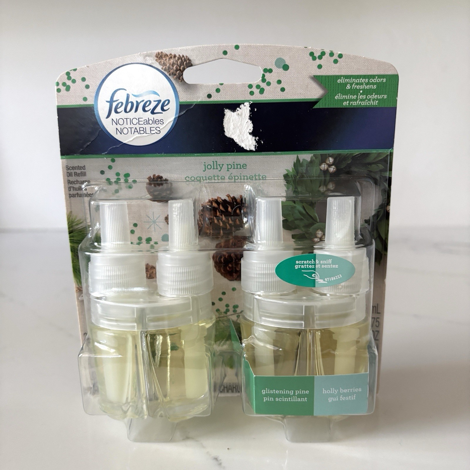RARE Febreze NOTICEables Scented Oil Refill Jolly Pine for use with SY-982