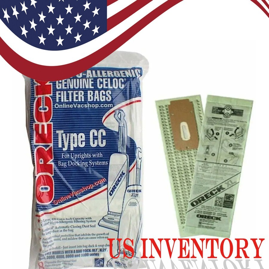 Pack of 8 Oreck XL Type CC Vacuum Cleaner Bags CCPK8DW