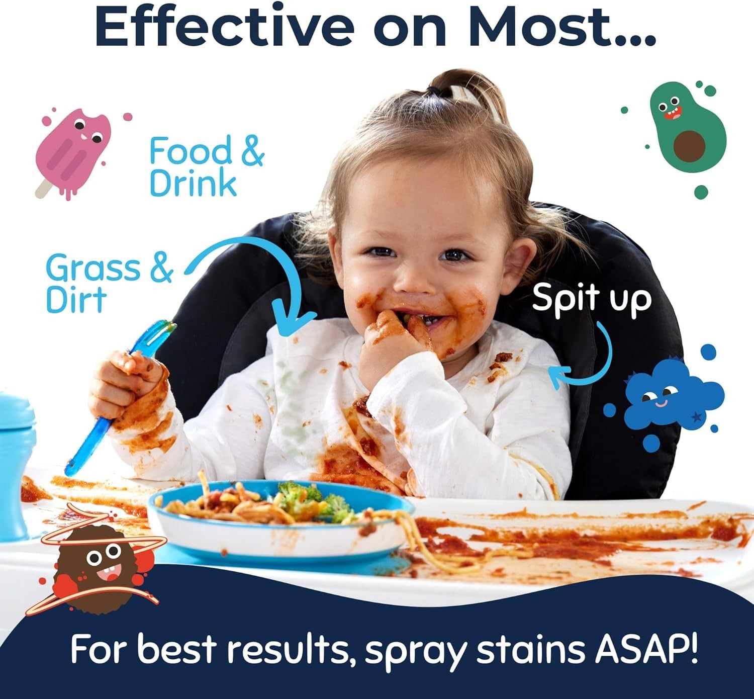Biodegradable Messy Eater 4oz Stain Spray – Ideal for Newborns & Parents