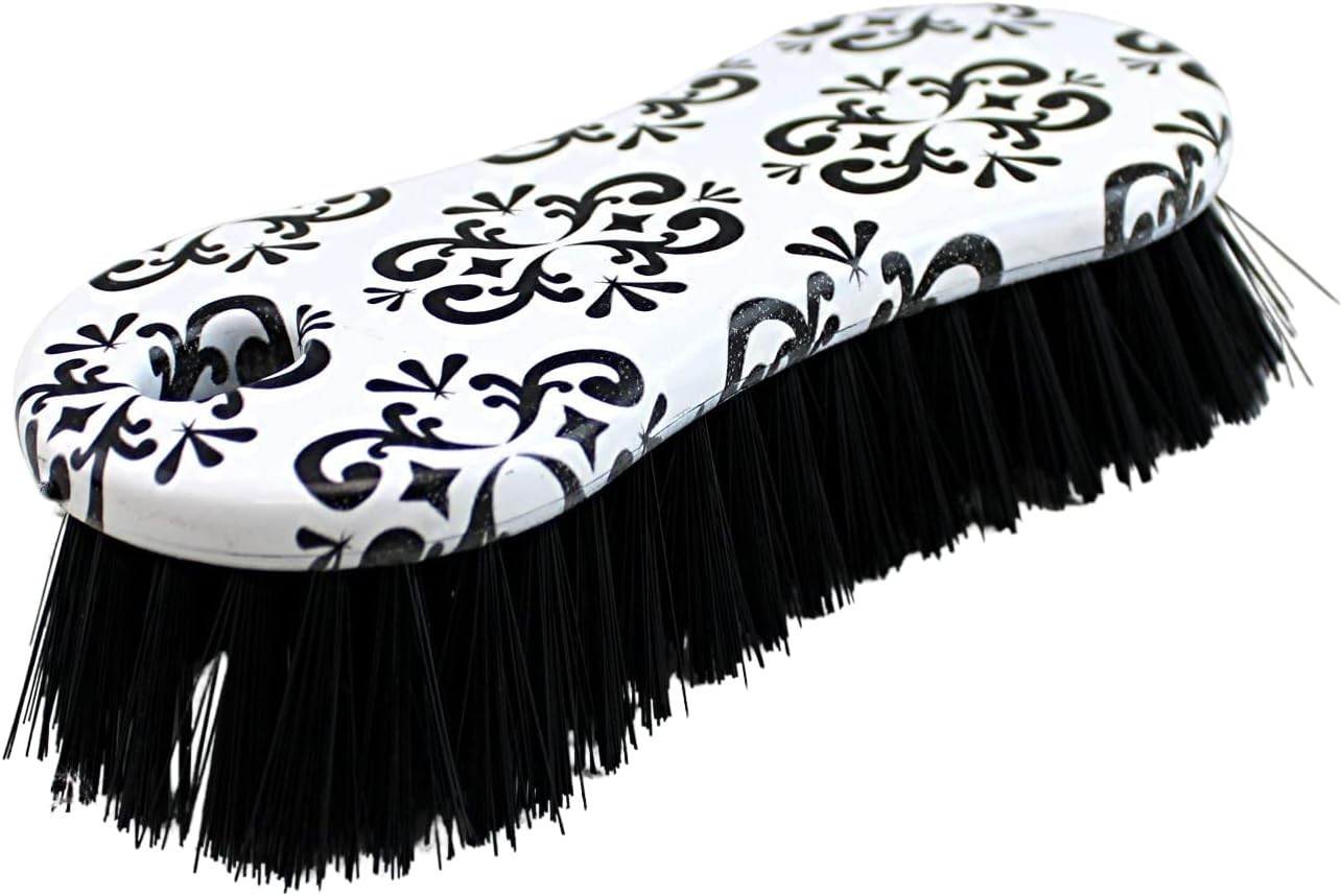 2 Pack Multi-Purpose Scrub Brush with Printed Design – Heavy Duty Cleaning Tool