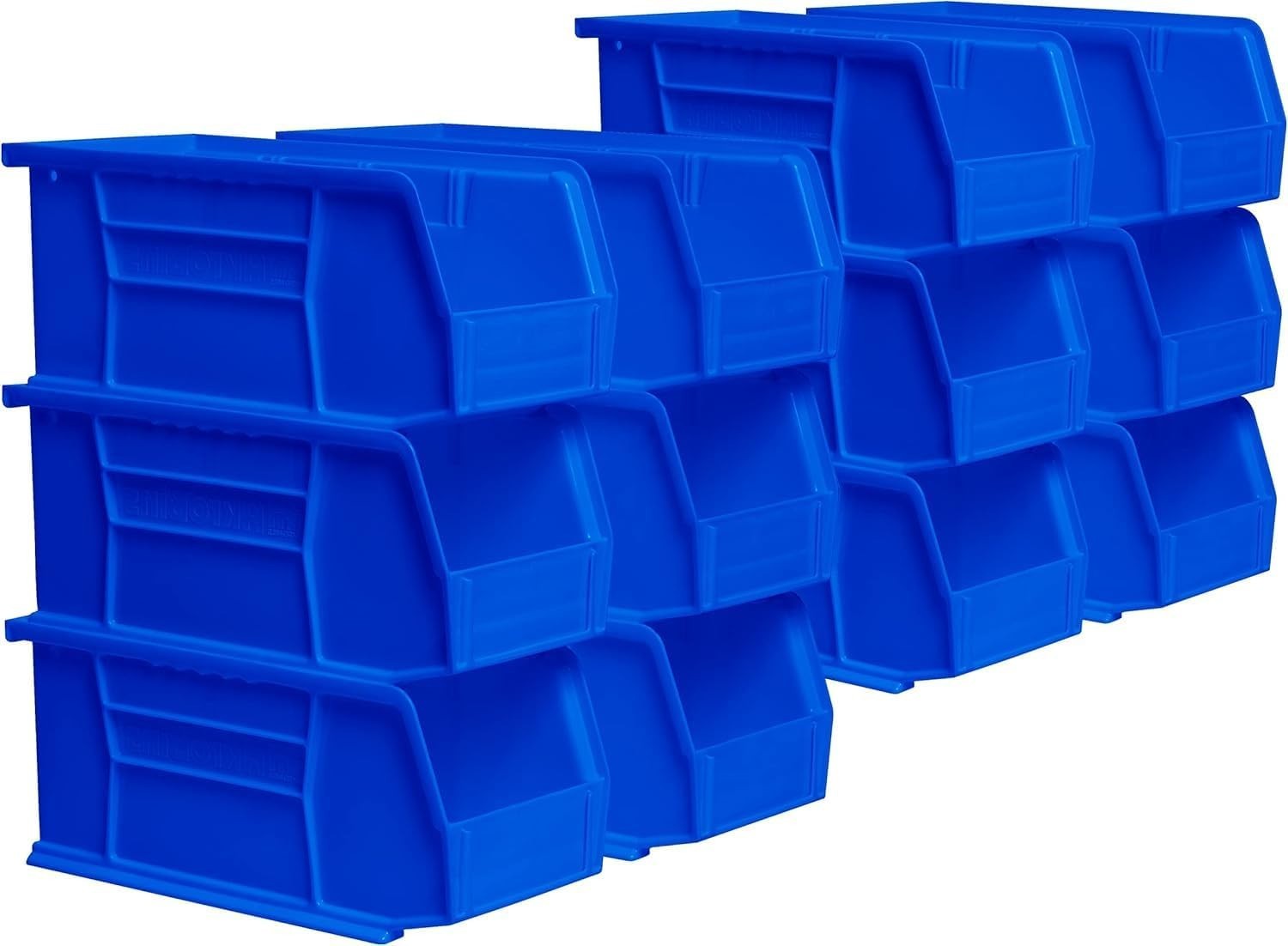 Plastic Storage Bins, Space-Saving Stackable Bins for Garage, Pantry, Craft Orga