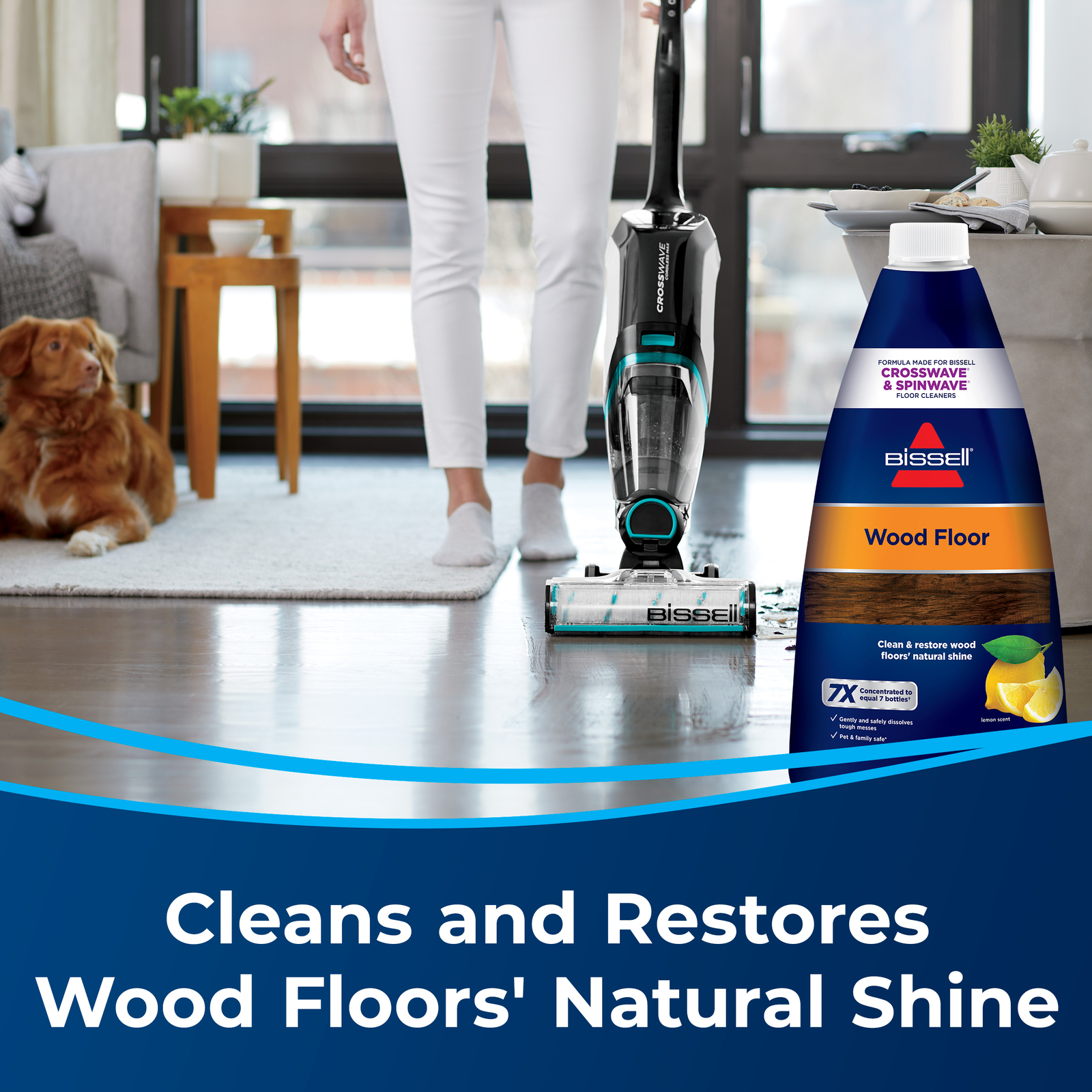 BISSELL Wood Floor Formula for CrossWave & SpinWave – 32oz bottle| 1929