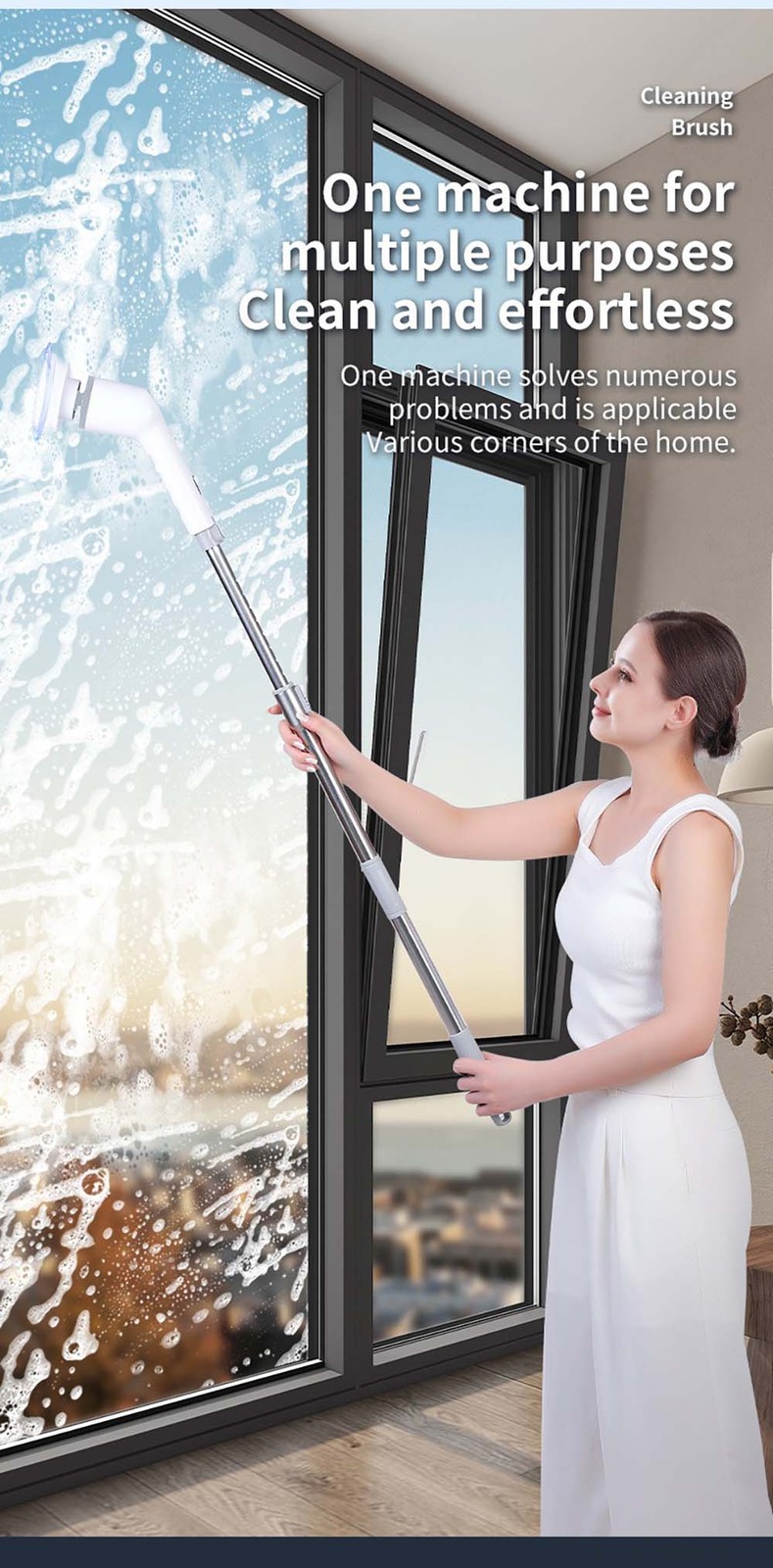 9-in-1 Adjustable Portable Compact Durable Handheld Wireless 9‑in‑1 Electric Mop