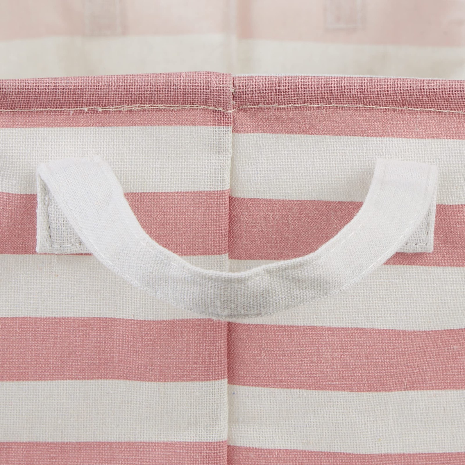 SET/2 DII Collapsible Bin, Cotton/Polyester, 10.5×17.5 x 10″H, Rose Stripe